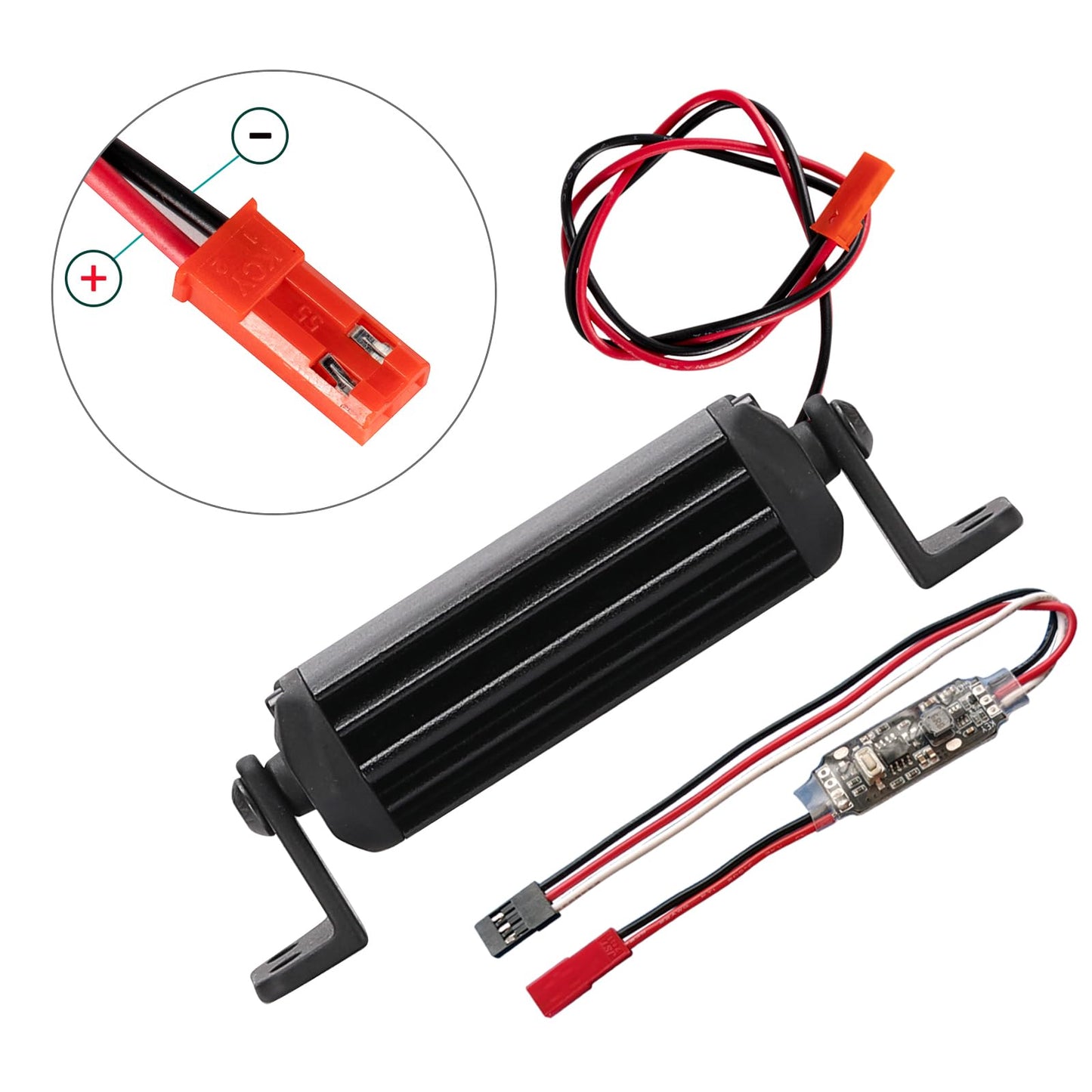 RC Light Bar 10 LED 2.16 Inch Aluminum RC Lights RC Crawler Accessories for Axial SCX10 Traxxas TRX4 TRX4M Arrma Senton Redcat G