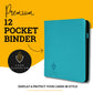 Card Guardian - 12 Pocket enhanced Binder with Zipper for 480 Cards Trading Card Games TCG (Teal)