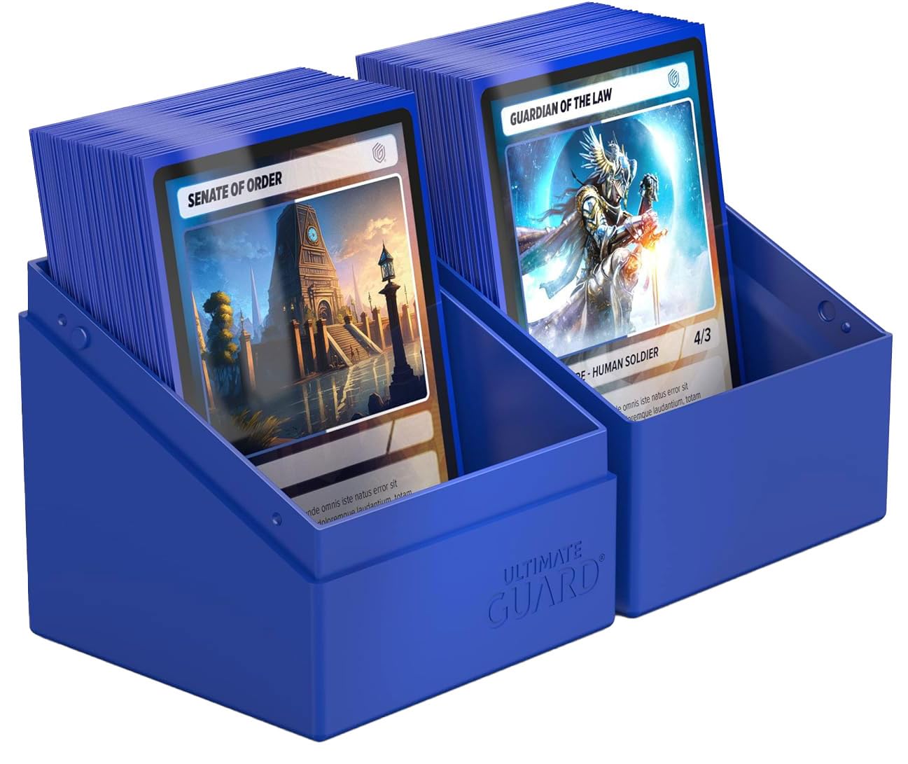 Ultimate Guard Boulder Solid 100+, Deck Case For 100 Double-Sleeved Tcg Cards, Blue, Secure & Durable Storage For Trading Card G