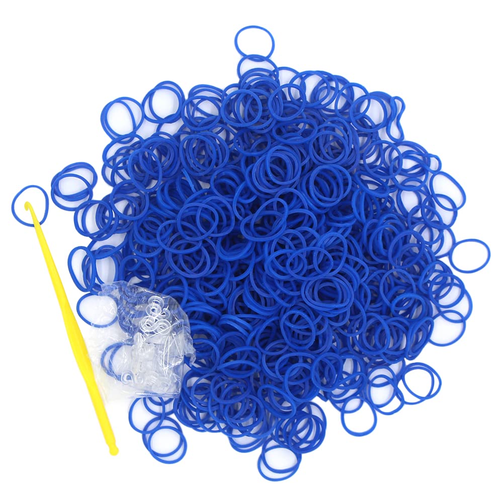 3000Pcs Loom Rubber Bands Kit With 75 Clips,5 Hooks, Premium Bracelet Making Kit For Kids Weaving Diy Crafting Gift(Dark Blue)
