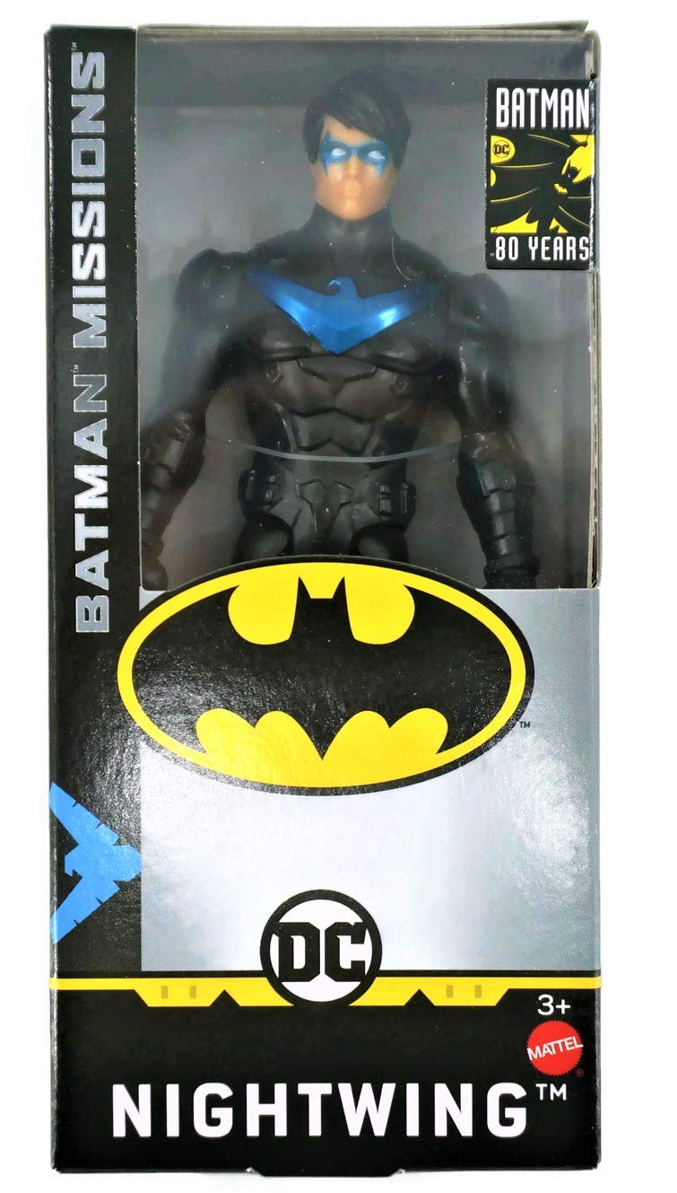 Dc 6 Inch Action Figures | 5 Pack Includes The Joker, Grey Suit Batman, Black Suit Batman, Robin And Nightwing | 5 Point Articulation