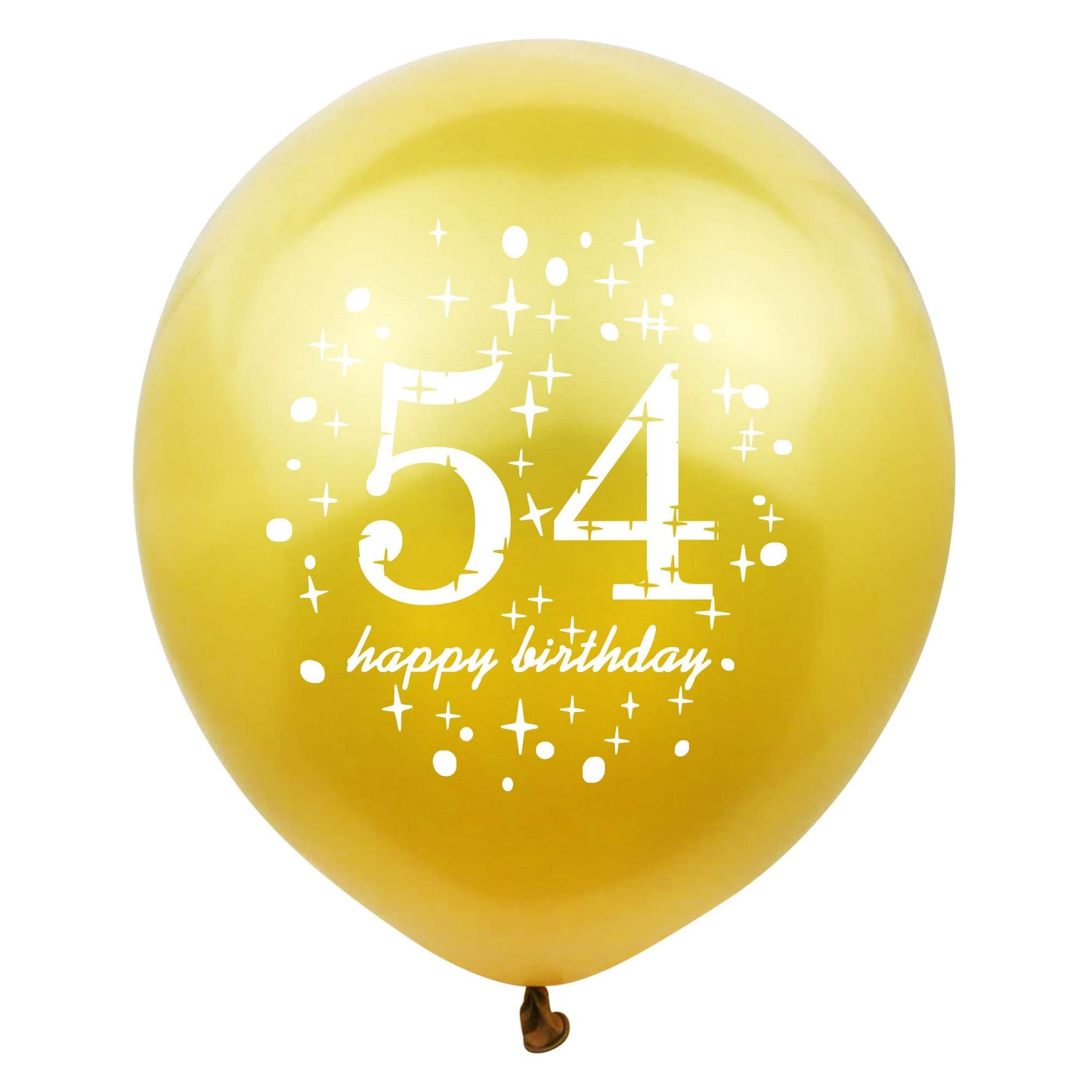 SHUNTAI 54th Birthday Balloons - Gold & Black Latex Confetti, 12 inch, 15 Pieces, 54 Year Old Anniversary Party Decor