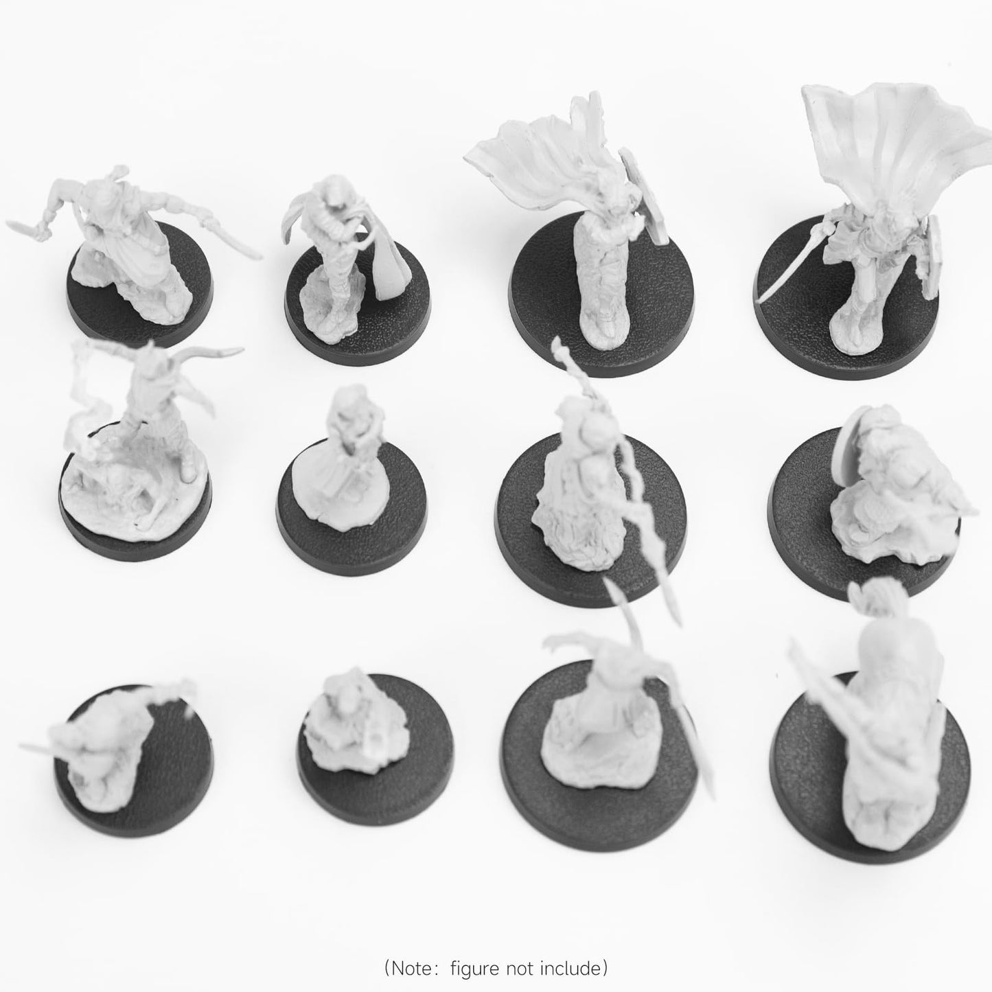Displaymore 100Pcs Mix Round Plastic Model Bases 25Mm/32Mm For Gaming Miniatures Or Wargames Role Playing Board Game Figure Toy