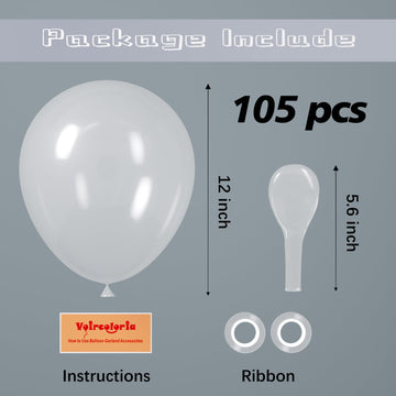 Voircoloria 105Pcs Clear Balloons 12Inch Party Latex Balloons For Boys Girls Birthday Baby Shower Gender Reveal Wedding Sunflowe