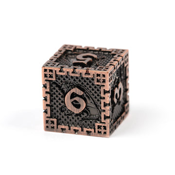 Udixi 7-Die Metal Dice Set, Polyhedral Dnd Dice Set Dragon D&D Dice For Dungeons And Dragons Role Playing Game And Other Tableto