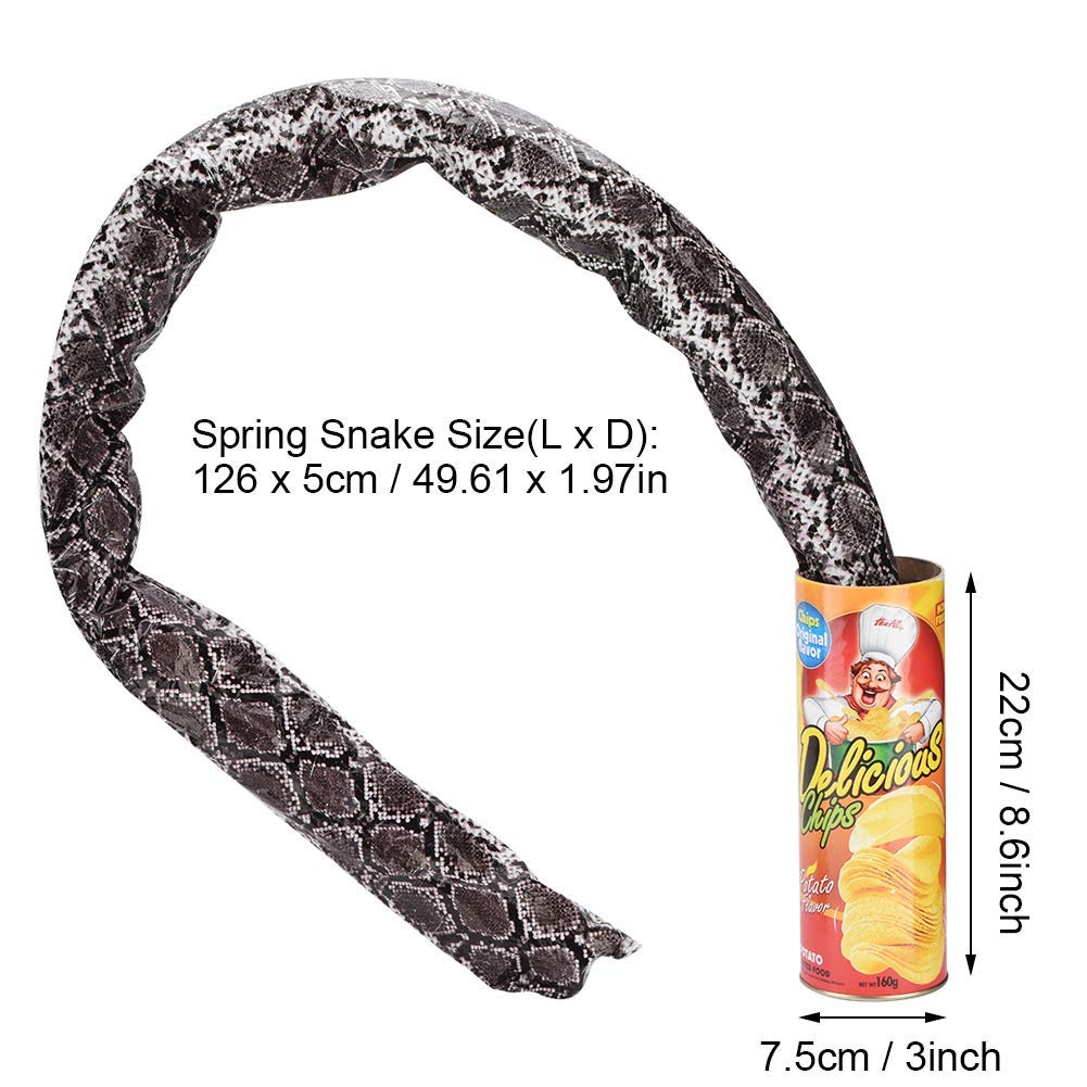 Miuion Potato Chip Snake In A Can Funny Prank Large Size For April Fools' Day And Halloween Party Decoration