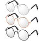 3 Pairs Doll Glasses Metal Wire Rim Clear Lens Eyewear Fabric Doll Dress Up Eyeglasses Mini Dolls Costume Accessories For 18 Inc