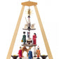 Alexander Taron 085-046 Dregno Pyramid with Nativity Scene, Wisemen, and Shepherd on 3 Different levels-13.5 H x 8.5 W x 9 D, Br