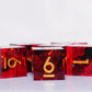 Generic 6PCS 16mm D6 Resin dice Set Dice for DND Dungeons and Dragons Role Playing Game (Red)