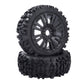 Hobbypark Pre-Glued 1/8 Scale 17mm RC Buggy Tires and Wheels Set with Foam Inserts Mounted for Arrma Typhon 6S 3S Talion 6S Sent