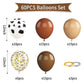 Paready Cow Balloons, 60 Pcs Brown And Cow Print Balloons 12 Inch Neutral Cow Print Party Balloons Brown Beige Latex Balloons Go
