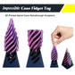 Impossible Cone (3PCS)  3D Printed Spiral Cone Fidget Toy  Impossible Pyramid Passthrough Sculpture  Mini Stress Relief Desktop Decorations Toy for Kids mature-themed Gift (Laser Purple Blue)