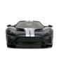 Jada Toys 1:24 Ford GT Die-cast Car - Black/White Stripes, Model 33882, Metal Construction, Ideal for Kids and Adults
