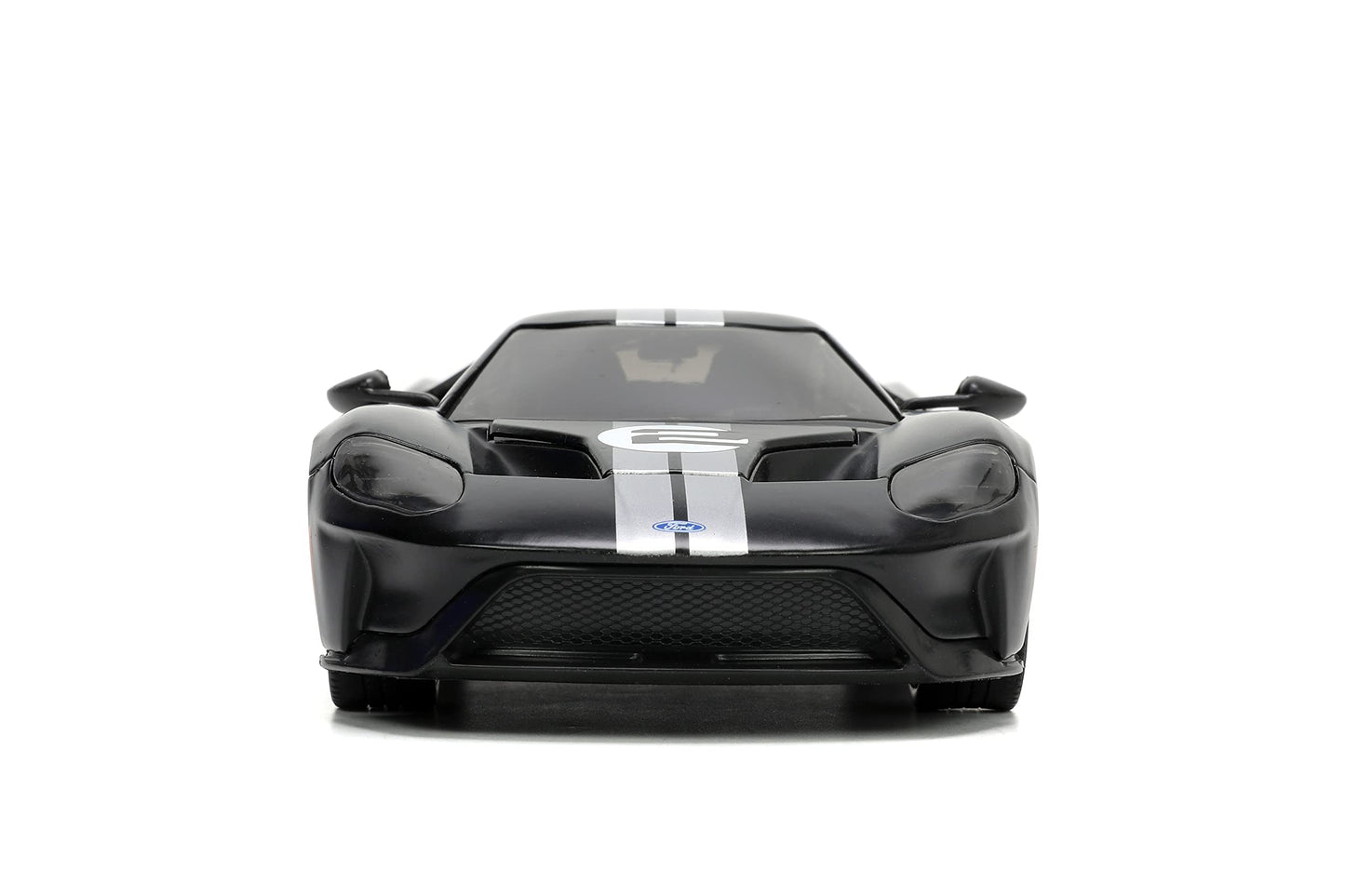 Jada Toys 1:24 Ford GT Die-cast Car - Black/White Stripes, Model 33882, Metal Construction, Ideal for Kids and Adults