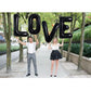 Toniful 40 Inch Large Black V Letter Balloons Jumbo Helium Balloons,Foil Mylar Big Alphabet Balloons For Birthday Party Annivers