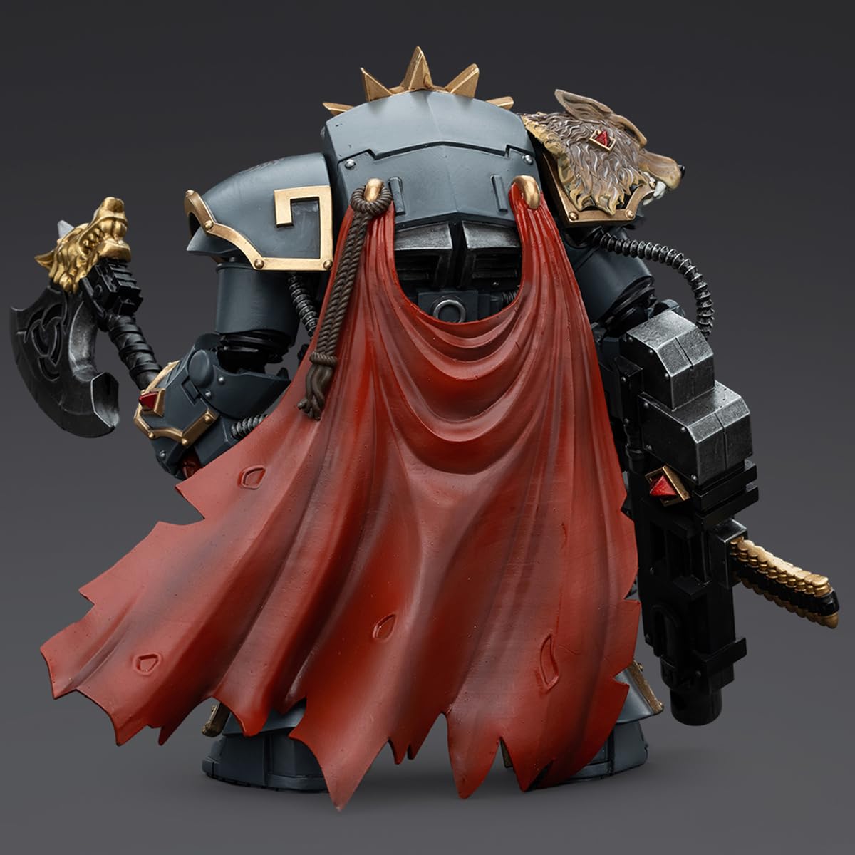 JOYTOY 1/18 Warhammer 40,000 Action Figure - Space Wolves Hvarl Red-Blade Model, Polyvinyl Chloride, JT00140, Birthday Gift