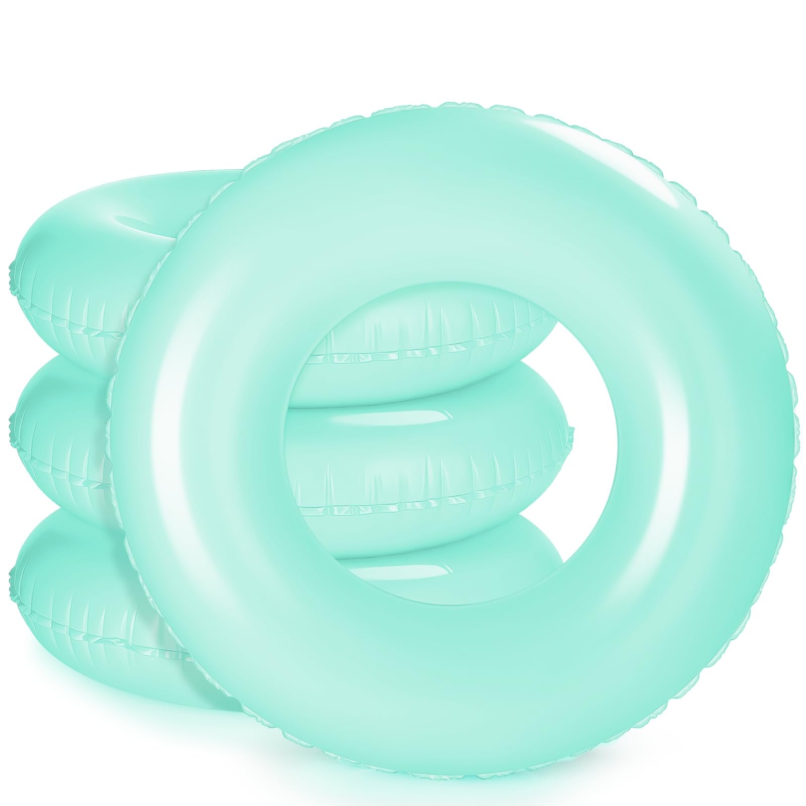 ShinyRelief 4 Pcs Inflatable Pool Floats 33 Inch Swim Rings for Adults Colorful Swim Inner Tube Swimming Ring Raft Float Toys fo
