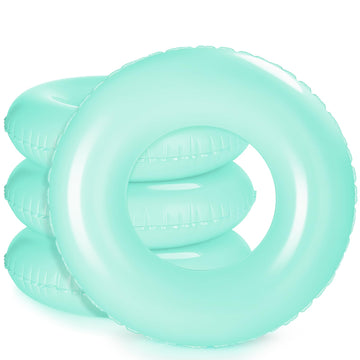 ShinyRelief 4 Pcs Inflatable Pool Floats 33 Inch Swim Rings for Adults Colorful Swim Inner Tube Swimming Ring Raft Float Toys fo
