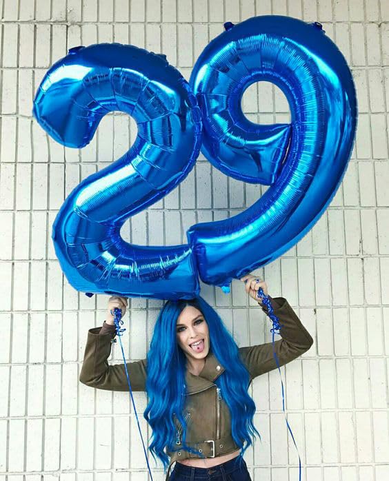 Navy Blue Number 19 Balloon 40 Inch, 19 Number Balloon, 19Th Navy Blue Birthday Decorations, 19 Year Old Girls Boys Blue Party S