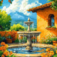 Tulip N Turtle Courtyard Diy Acrylic Paint By Number Kit For Adults Beginner Canvas Painting By Number Acrylic Painting. Wall De