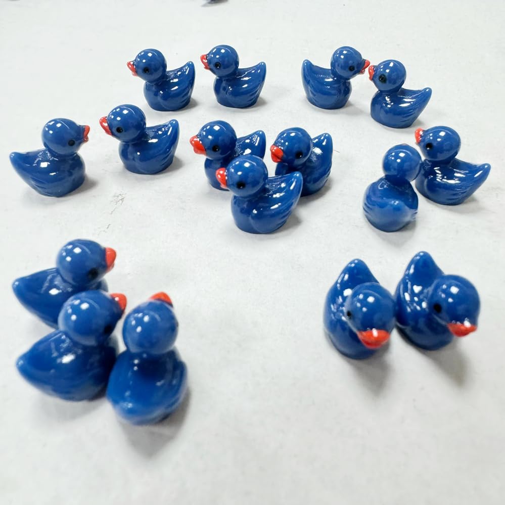100Pcs Mini Resin Duck,15 Mm Dollhouse D  Cor For Aquarium Decor Micro Fairy Garden Landscape Hide,Seek Party Toys,Easter Basket
