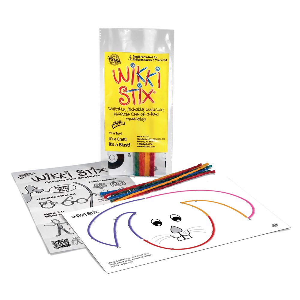 Wikki Stix Easter Fun Paks, 50 Fun paks with 8 and an Easter Activity Sheet, Made in The USA!
