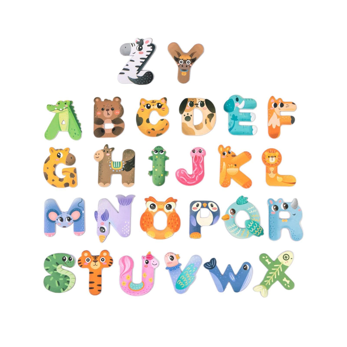 Enakshi (Label) Creations Magnetic Letters Set Spelling Game Refrigerator Fridge Magnets for Children Animal