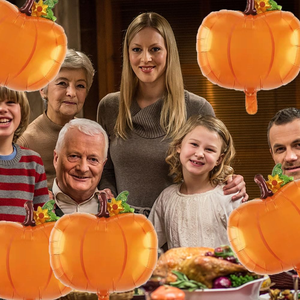 Hadckja Pumpkin Balloon Thanksgiving Balloons Pumpkin Balloons For Fall Harvest Thanksgiving-Themed Party Birthday Party Supplie