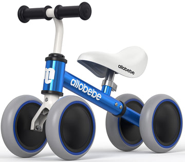 Baby Balance Bike For 1 Year Old, Toddler First Balance Bike, No Pedal Infant 4 Wheels Baby Walker First Birthday Gift, Mini Bik