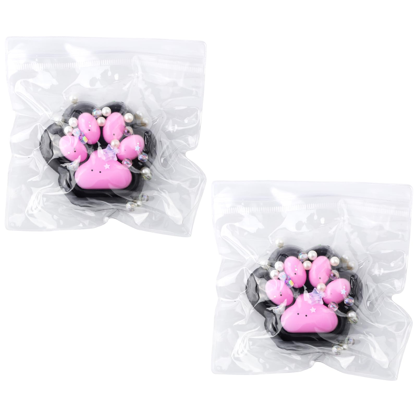2pcs Cat Paw Squeeze Toy  Taba Soft Cat Paw Kawaii Jelly Kitty Paw Relaxing Animals Stress Relieving Fidget Toys for Kids Teenagers mature-themeds (Style 1)