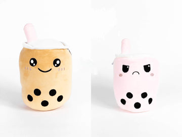 The Original Boba Tea Reversible Boba Plush - Happy To Mad (Reversible Boba Plushie)