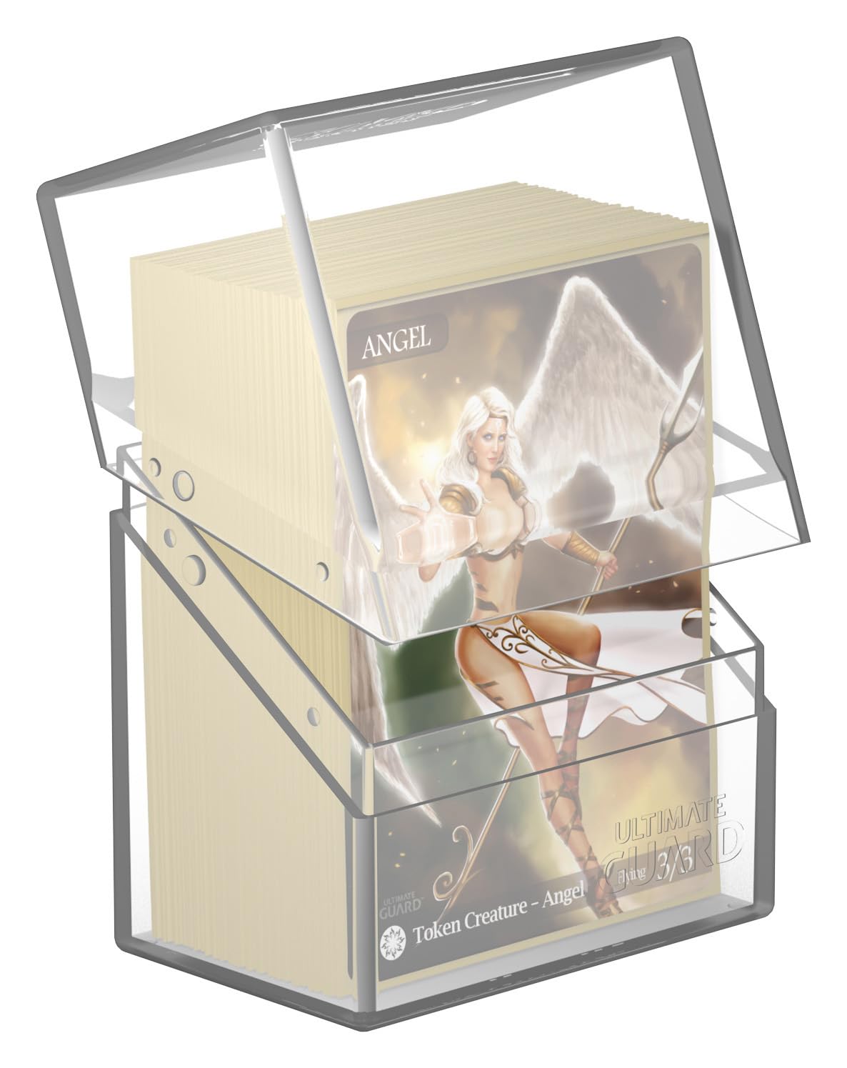Ultimate Guard Boulder 60+ Classic, Deck Case For 60 Double-Sleeved Tcg Cards, Clear, Secure & Durable Storage For Trading Card Games