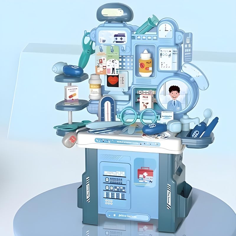 Black Foru Doctor Pretend Play Set ? 42Piece Medical Tools Kit for Kids