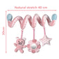 Car Seat Toys, Infant Baby Pink Pig Spiral Activity Hanging Toys Stroller Toys For Car Seat Stroller Bar Crib Bassinet Mobile With Mirror Bb Squeaker And Rattles