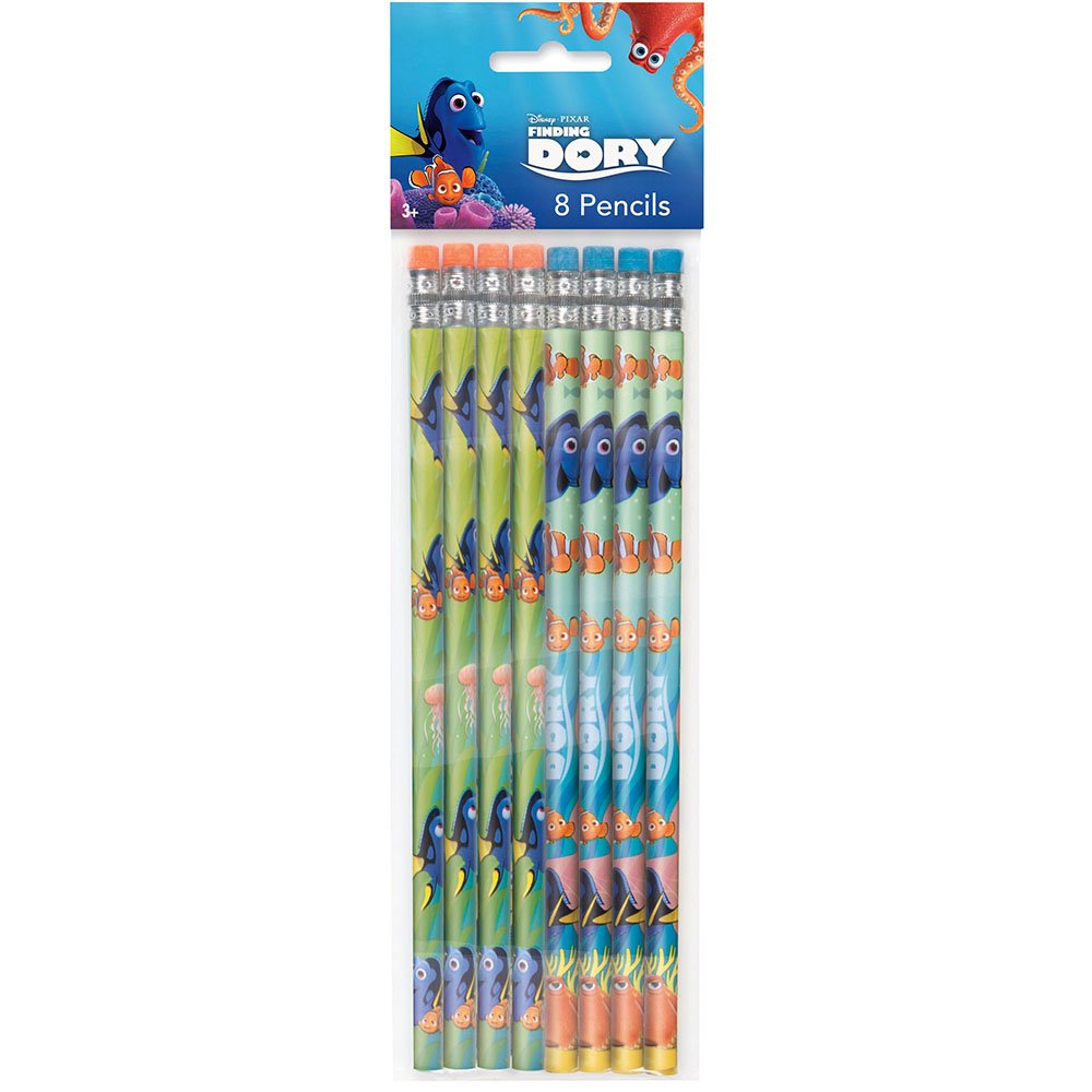 Unique Disney Finding Dory Party Pencils - Assorted Designs 8 Pcs