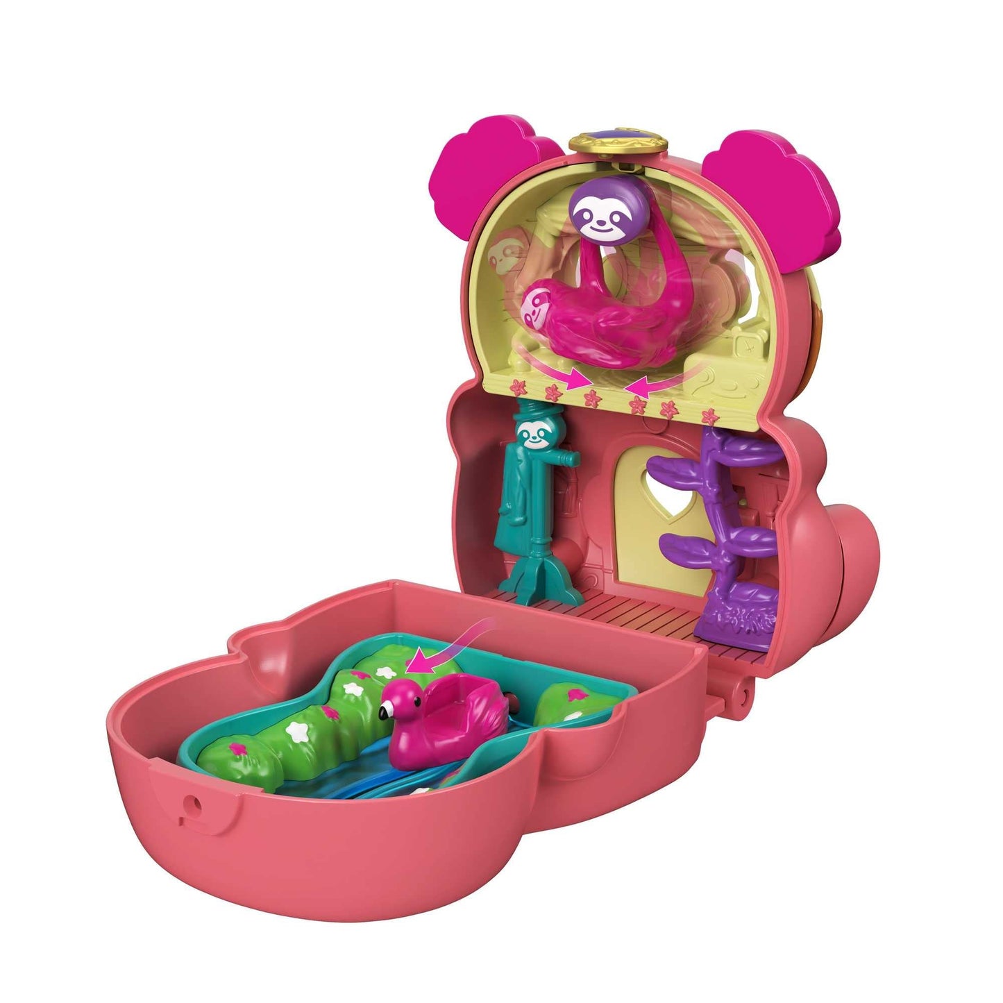 Polly Pocket Flip And Find Sloth Compact