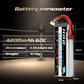 HRB 4S Lipo Battery 14.8V 4200mAh 60C Lipo Battery Compatible with RC Car RC Plane RC Truck RC Boat