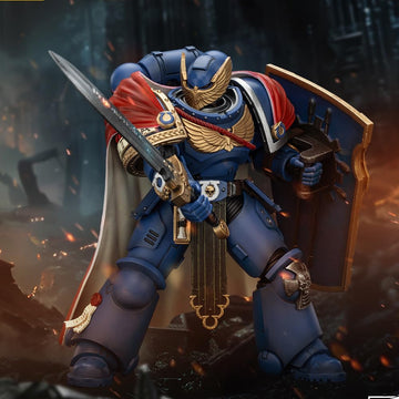 JOYTOY Warhammer 40 000 1/18 Action Figure-Ultramarines Victrix Honour Guard with Storm Shield and Power decorative replica blade-Collection Model Birthday Gifts