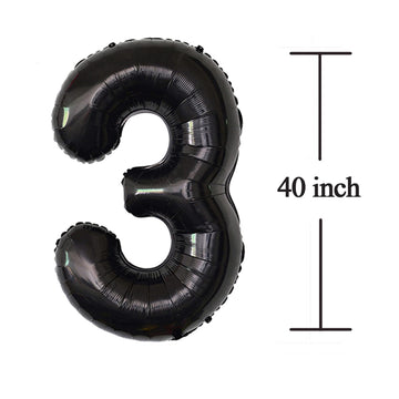 Black 30 Number Balloons Giant Jumbo Number 30 Foil Mylar Balloons For Women Men 30Th Birthday Party Supplies 30 Anniversary Eve