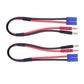FLY RC 2pcs EC5 Male Connector to 4.0mm Banana Male Plug Lipo Battery Balance Charging Cable 30cm Silicone Wire Charger Cable Ad