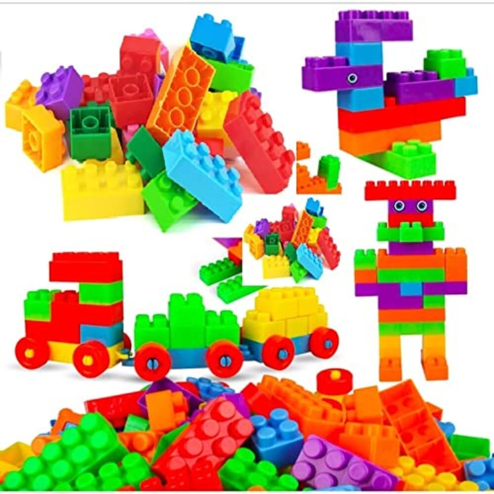 SatSun 60/PCS Big Size DIY Building Blocks Compatible Creative Bricks Construction.