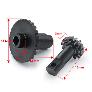 Benedict Harry 24T/12T Front Rear Axles Gear Set for 1/18 RC Car TRX4M TRX4M Crawler Upgrade Replace