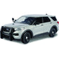 2022 Ford Police Interceptor Utility Unmarked Slick-Top Silver 1/24 Diecast Model Car By Motormax