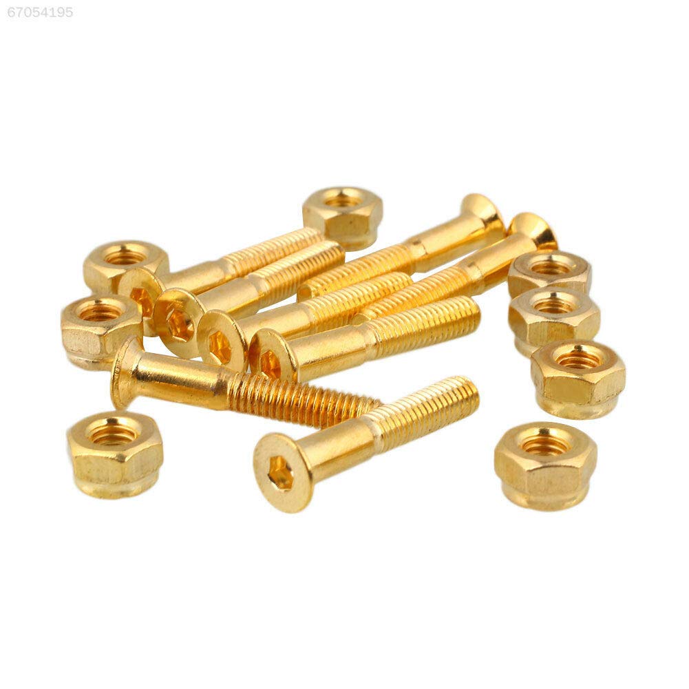3NH A162 8pcs/lot 29mm Skateboard Truck Metal Screws Kit Skateboarding Parts Gold