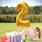 Toniful 40 Inch Gold Large Numbers Balloon 0-9 Birthday Party Decorations,Foil Mylar Big Number Balloon Digital 0 For Birthday P