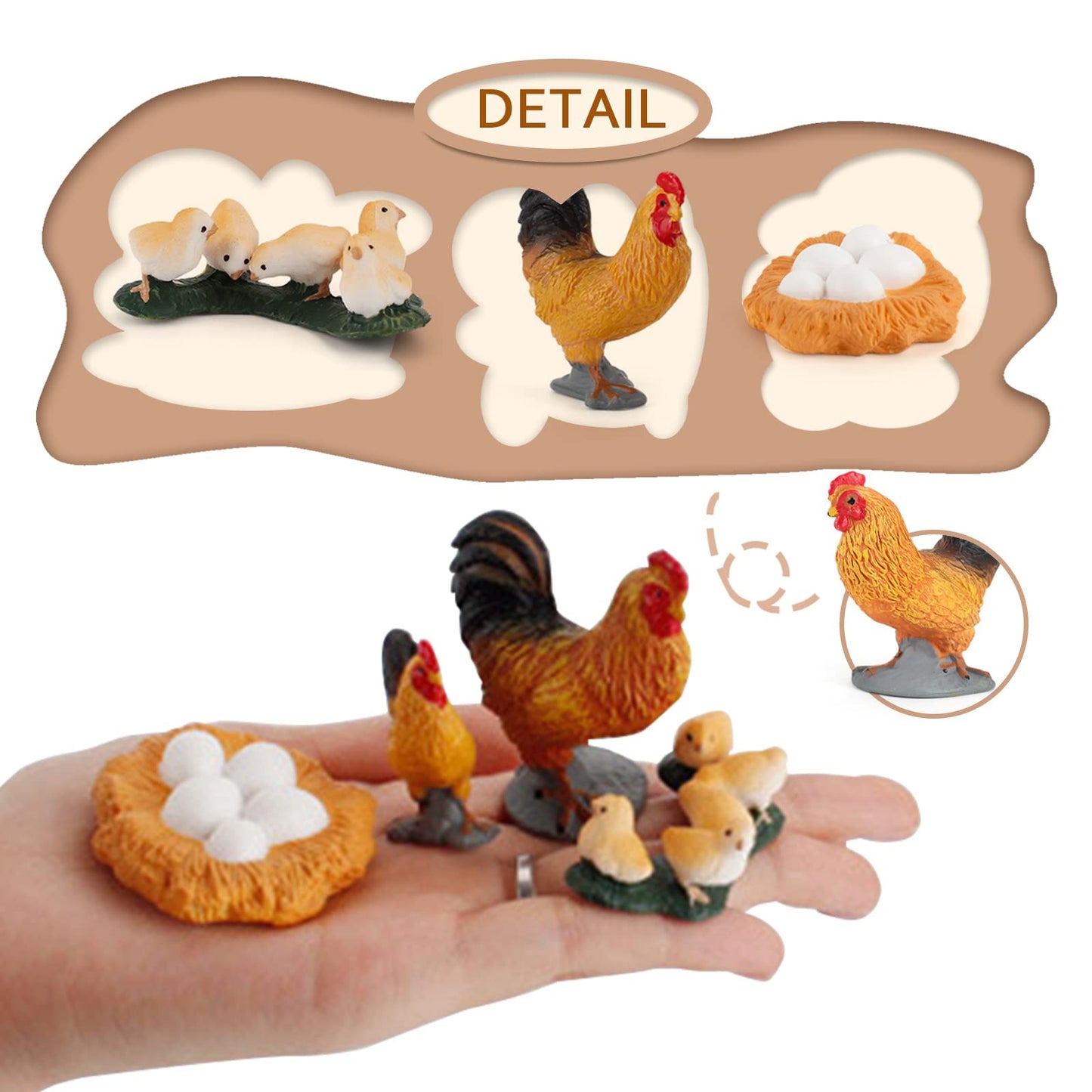 Life Cycle Of Chicken Toys Realistic Farm Animals Life Cycle Figurines Set Preschool Animals Figures Eduactional Project Diorama
