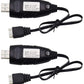 2 Pack 11.1V 1.5A Usb Charger Cable Suitable For Rc Car Boat Airplane Drone Airsoft 11.1V 3S 3 Cell Lipo Battery / 11.1V Usb New