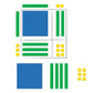 Learning Resources Magnetic Algebra Tiles, Algebraic Math Skills, Magnets For Any Magnetic Surface, 72 Piece Set, Ages 11+