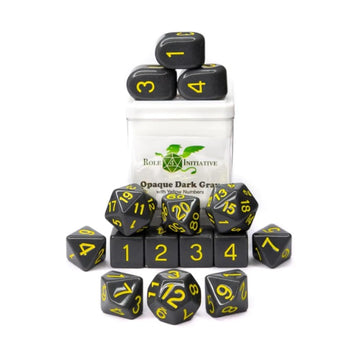 Role 4 Initiative Poly Set - Opaque Black W/Gold And Arch'D4 (15)