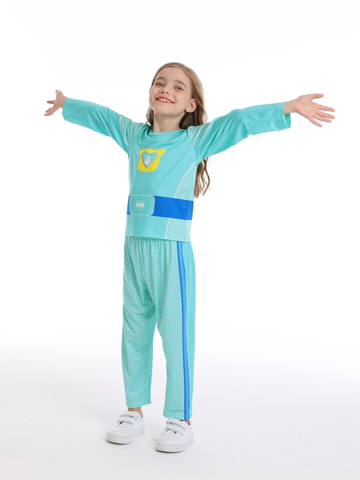 Marendyee Kitties Costume Outfit Christmas Gift For Kids Long Sleeve Shirt Pants Set Cosplay Birthday Party 7-8 Years
